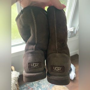 Chocolate brown mid length uggs
